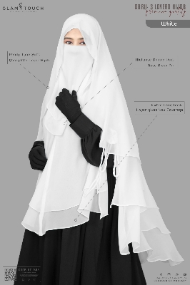 Picture of Glam Touch Premium ABRU 3 Layer Hijab Niqab Set