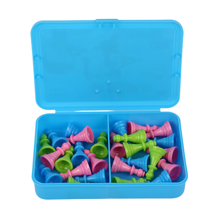 Picture of Star Checkers Travel Game | Portable Plastic Peg & Board Set | Colorful Pieces in a Blue Case | Fun Logic & Strategy Game for Kids