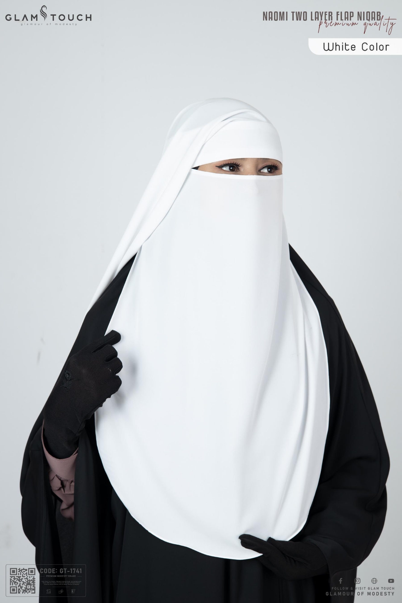 Picture of Glam Touch Premium Naomi Double Part Flap Niqab