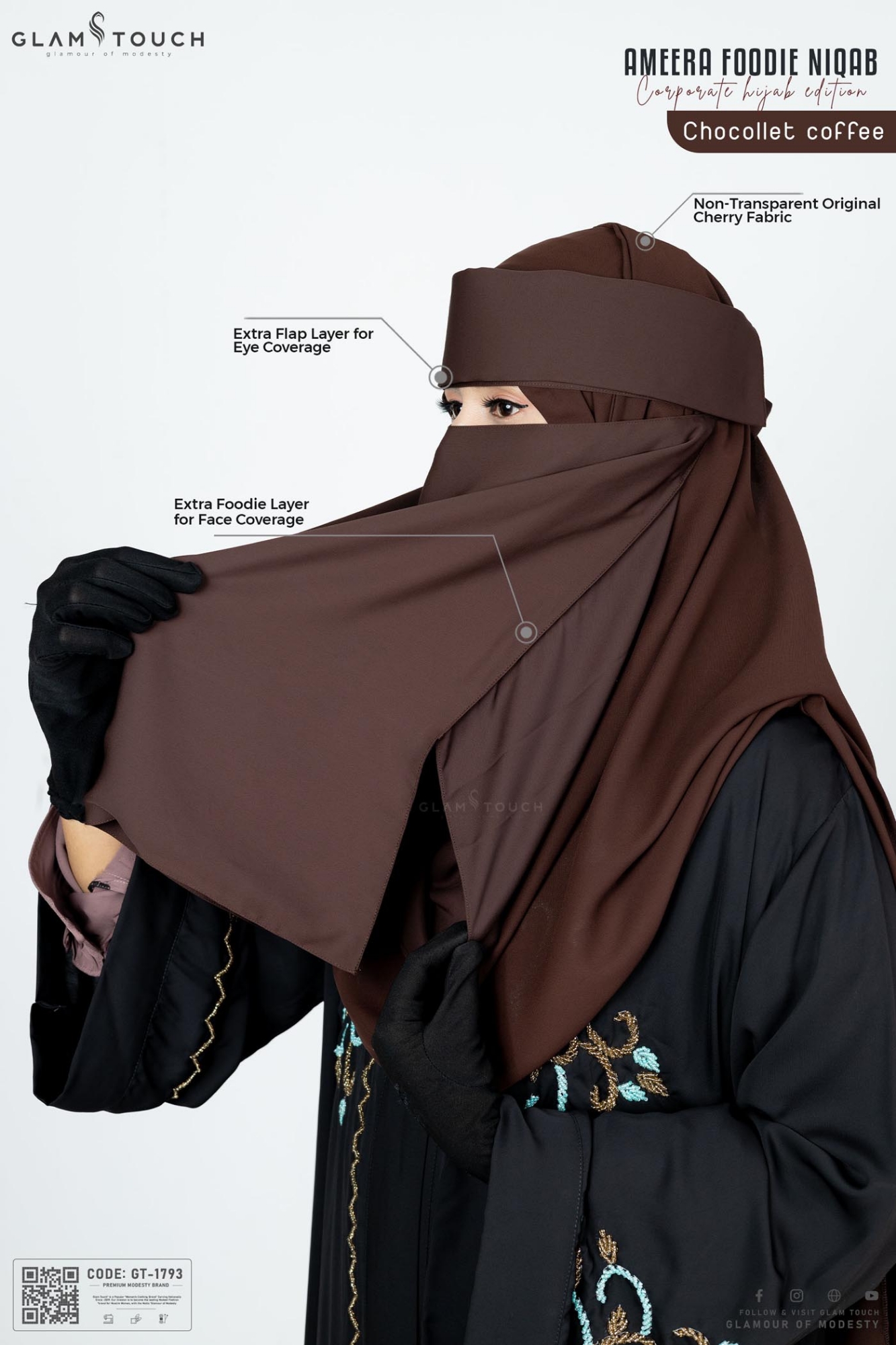 Picture of Glam Touch Premium Ameera Foodie Niqab