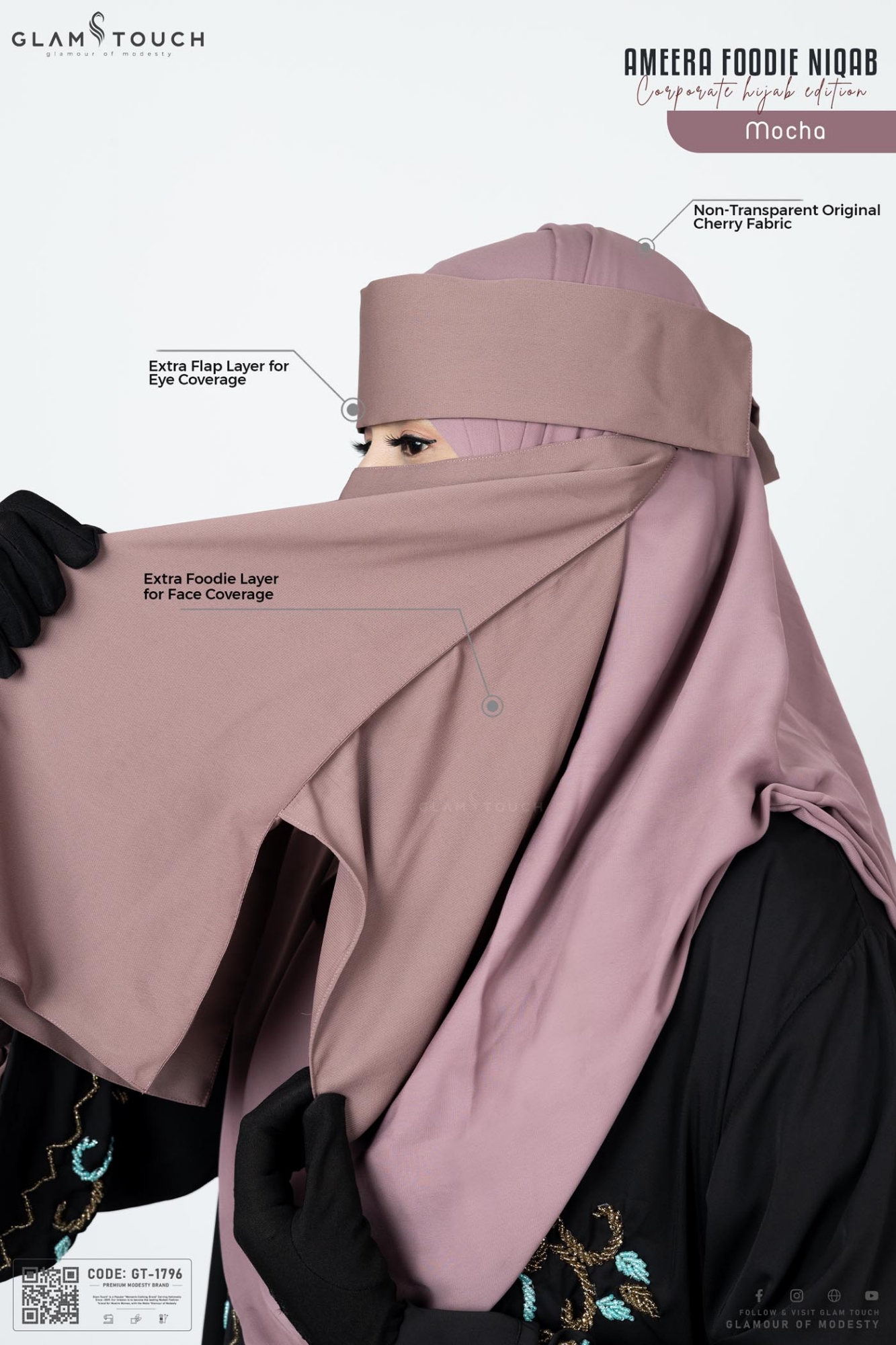 Picture of Glam Touch Premium Ameera Foodie Niqab