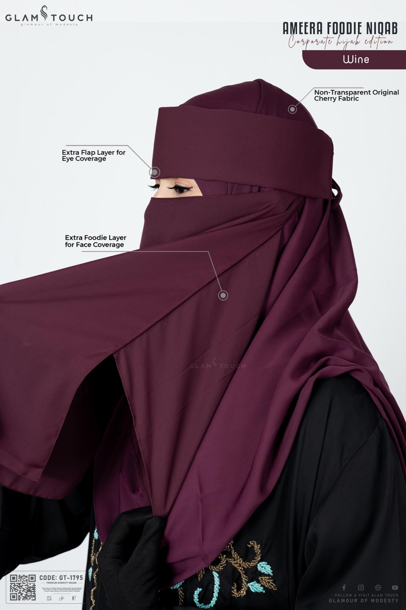 Picture of Glam Touch Premium Ameera Foodie Niqab