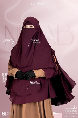 Picture of Glam Touch Premium - Leya Double Layer Ready Hijab & Niqab Set