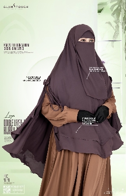 Picture of Glam Touch Premium - Leya Double Layer Ready Hijab & Niqab Set