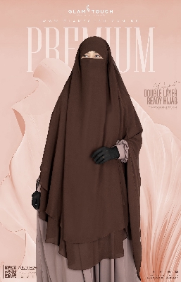 Picture of Glam Touch Premium Muhsinat Double Layer Ready Hijab Jilbab