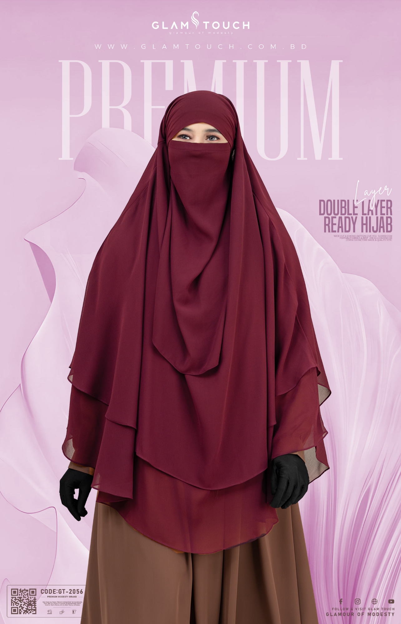 Picture of Wafa Double Layer Ready Hijab and Niqab