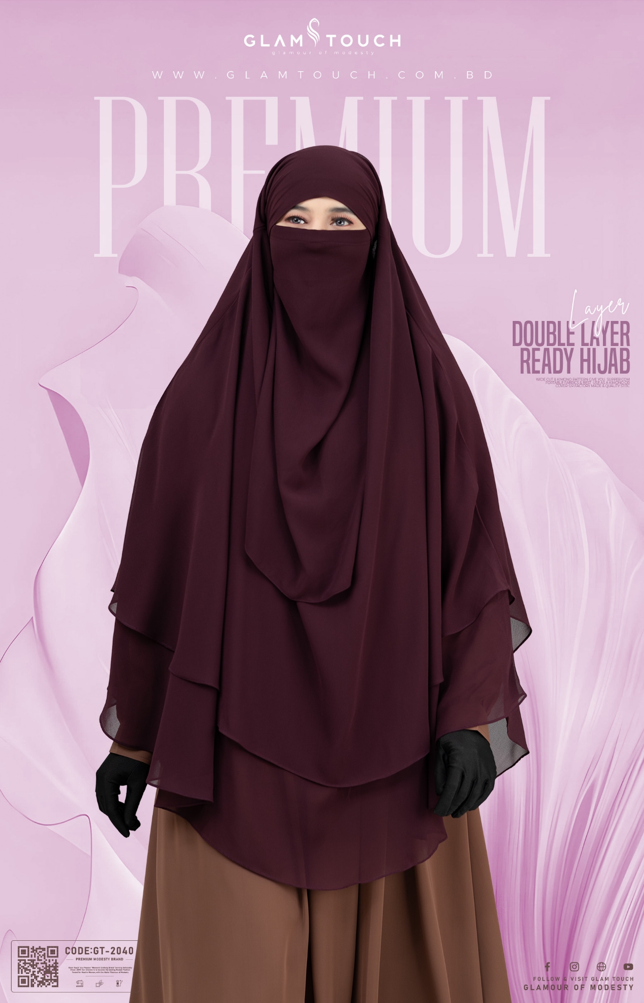 Picture of Wafa Double Layer Ready Hijab and Niqab