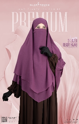 Picture of Glam Touch Premium - Meher 3 Layer Ready Hijab
