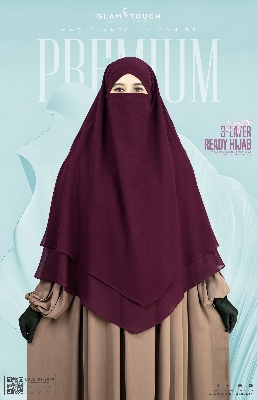 Picture of Glam Touch Premium - Meher 3 Layer Ready Hijab