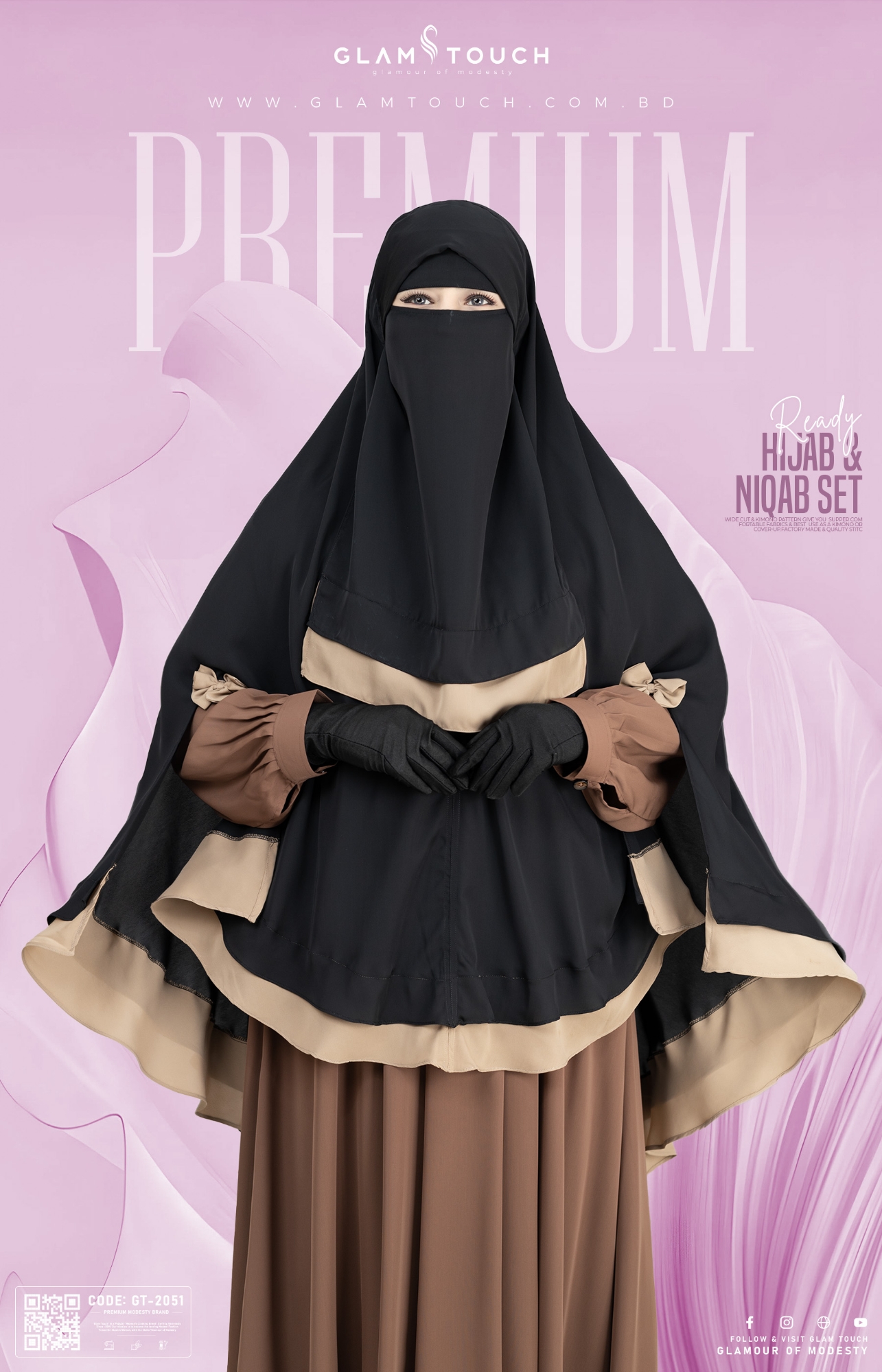 Picture of Glam Touch Premium- Tohfa Ready Hijab and Niqab Set
