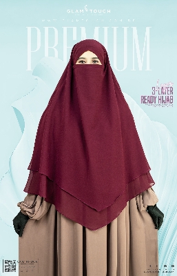 Picture of Glam Touch Premium - Meher 3 Layer Ready Hijab