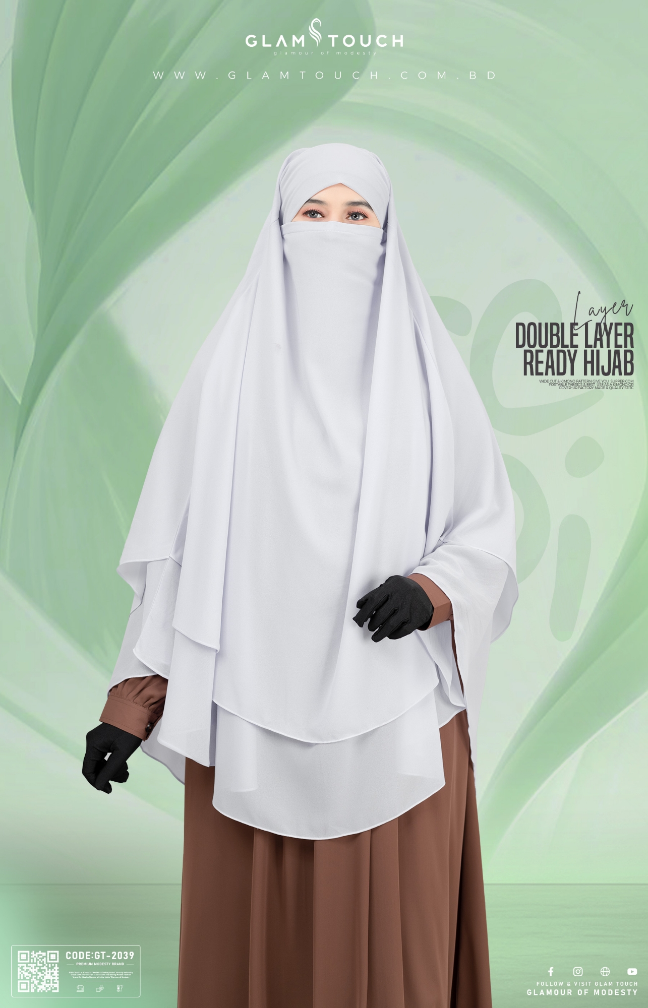 Picture of Wafa Double Layer Ready Hijab and Niqab