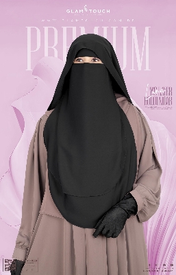 Picture of Glam Touch Premium  LUNA- 2 Layer Hoodie Niqab