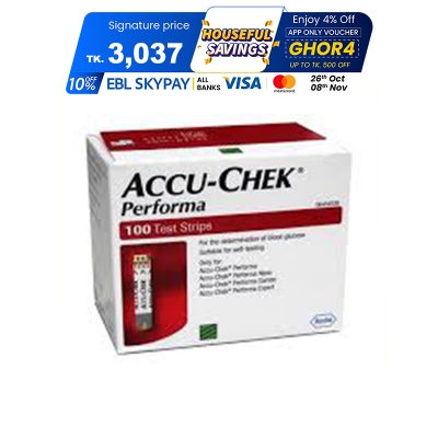 Picture of Accu Chek Performa Blood Glucose Test Strips - 100 Pieces