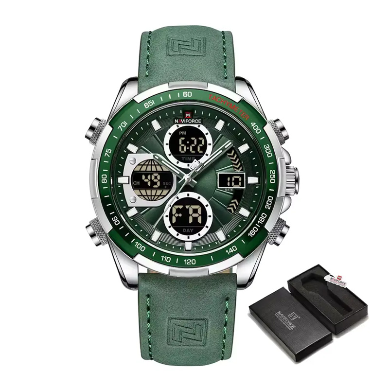 Picture of Naviforce 9197 L Quartz Men’s Watch–Silver Green