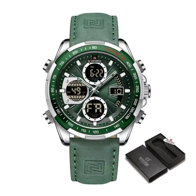 Picture of Naviforce 9197 L Quartz Men’s Watch–Silver Green