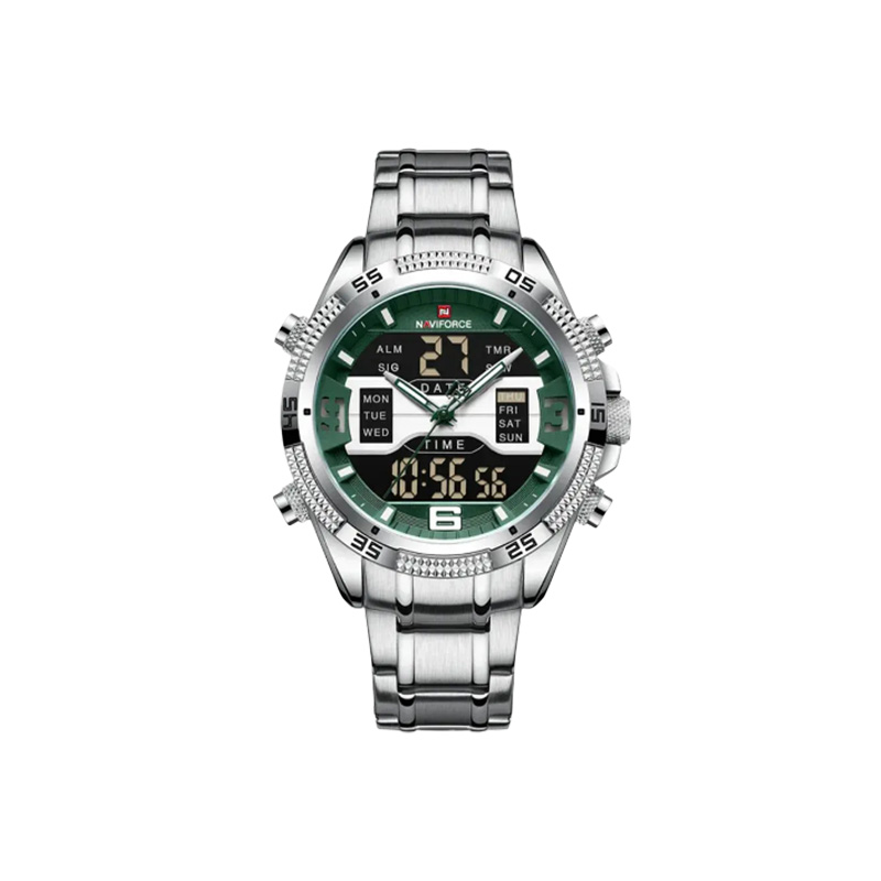 Picture of Naviforce NF9201 CH Digital Analog Men’s Watch--Silver Green