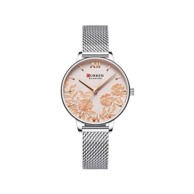 Picture of Curren Small Dial Pattern Women’s Watch (9065)-Silver