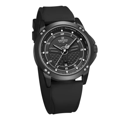 Picture of Naviforce 8031 Luxury Waterproof Silicon Strap Men’s Watch–Black & White