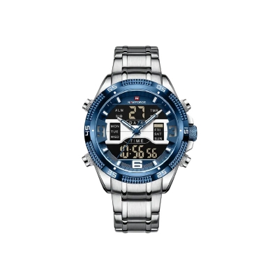 Picture of Naviforce NF9201 CH Digital Analog Men’s Watch-Silver Blue