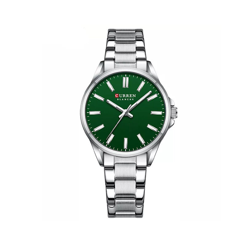 Picture of Curren High Quality Women’s Watch (9090)-Silver & Green