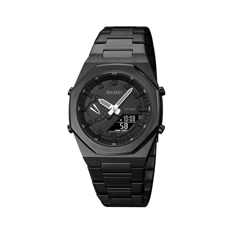 Picture of Skmei 1816 Chrono Dual Display Waterproof Stainless Steel Men’s Watch-Black
