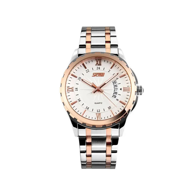 Picture of Skmei 9069 Luminous Needles Stainless Luxury Men’s Watch-Silver & Rose Gold