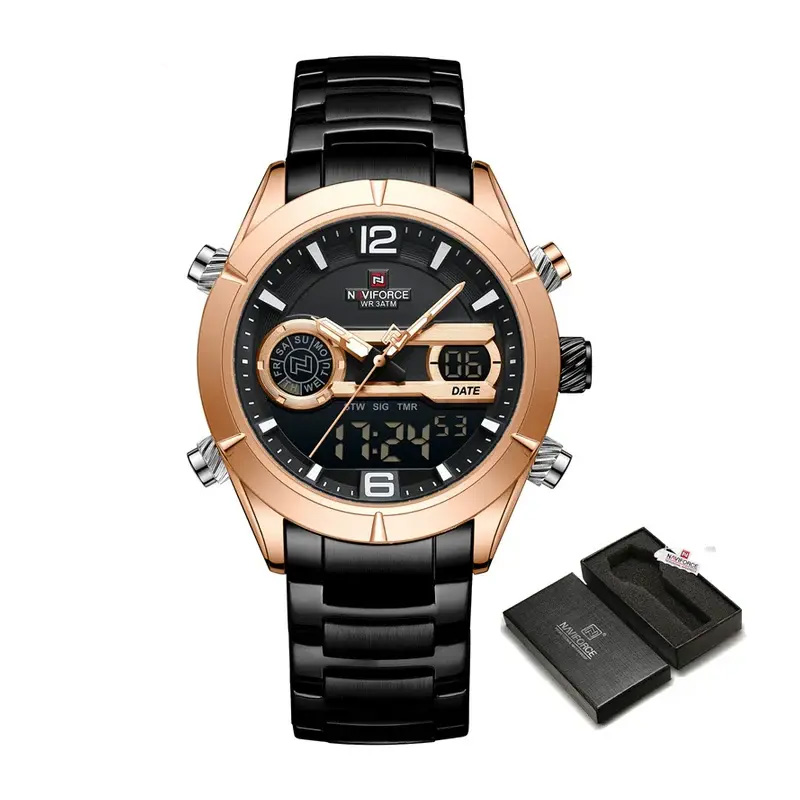 Picture of Naviforce 9232 Quartz Men’s Watch–Rose Gold Black