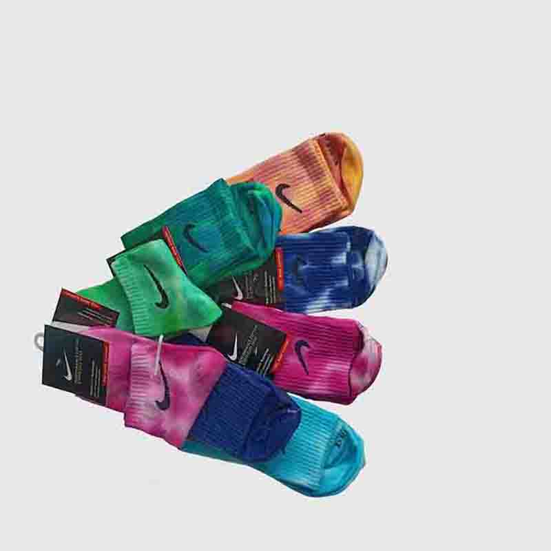 Picture of A Unique Pair of Stylish, Colorful, hand dyeing, TIE DYE MID CREW SOCKS