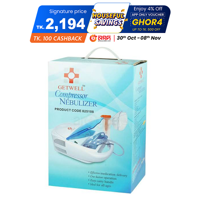 Picture of Getwell Compressor Nebulizer Machine for Child & Adult