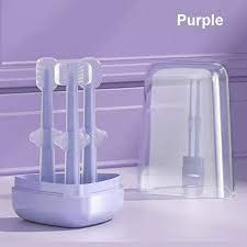 Picture of 3 in 1 3-Sided Soft Silicone Baby Toothbrush Kit Oral Tongue Coating Swab Cleaning Brush for Kids Teeth Cleaning Brush With Box
