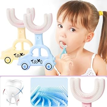 Picture of Children U Shaped Toothbrush 360 U Shaped Children Toothbrush baby taxi brush toothbrush