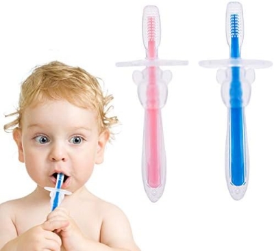 Picture of High Quality Food Grade Silicone Soft Kids Teether Training Toothbrushes Infant Toothbrush