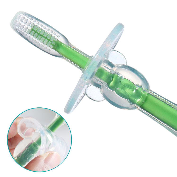 Picture of High Quality Food Grade Silicone Soft Kids Teether Training Toothbrushes Infant Toothbrush