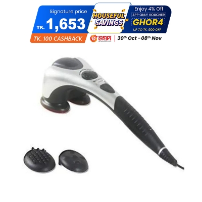 Picture of Powerful Electric Double Head Hammerpro Body Massager for Pain Relief/Acupressure Dual Hand Dolphin Double Point Body Massager