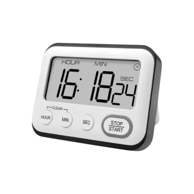 Picture of Kitchen Timer, Alarm Clock, Multifunctional Digital Cooking Timer with Large LCD Display, Magnetic Stopwatch, Timer with Clock, Alarm Clock, Magnet