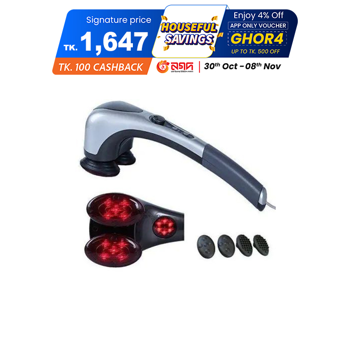 Picture of Powerful Electric Double Head Hammerpro Body Massager for Pain Relief/Acupressure Dual Hand Dolphin Double Point Body Massager