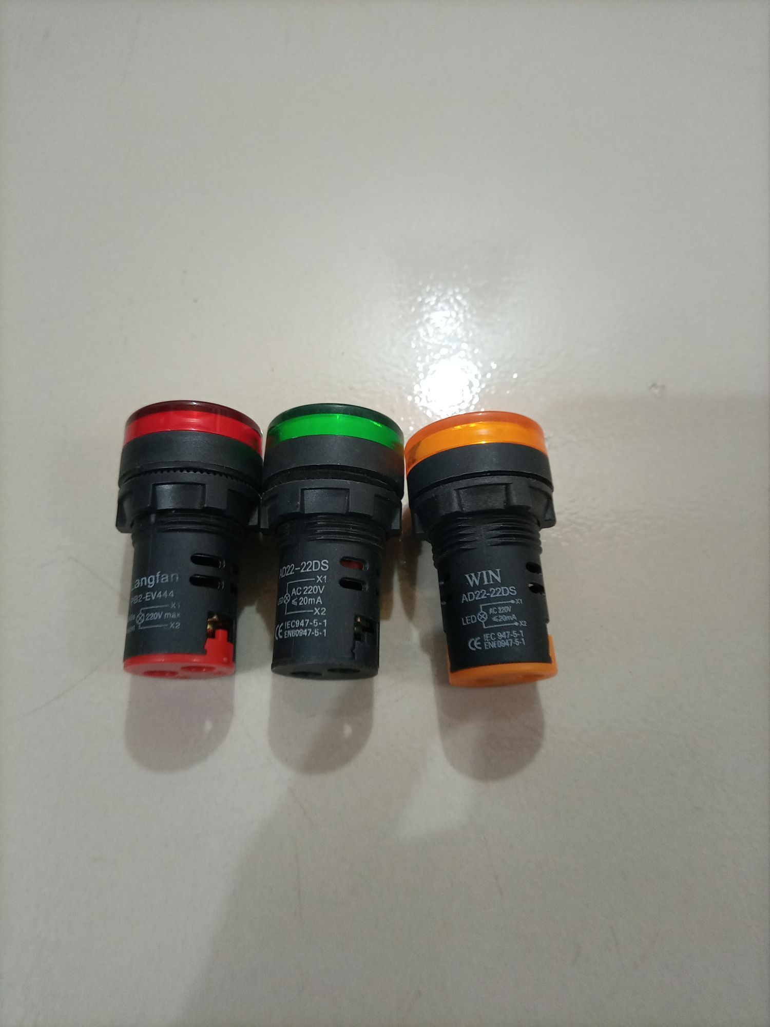 Picture of Red, Green, Yellow Indicator AC 220v, Multi Color, Exclusive collection - 3 pcs