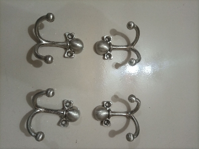Picture of Coat Hook (Silver) Wall Hanger (With Screw & Royal Plug))