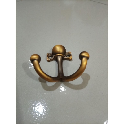 Picture of Coat Hook (Antique Gold), Wall Hanger, Single Hook (Double Leg)