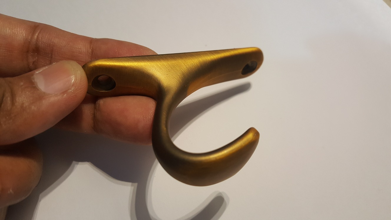 Picture of Lion Tail Coat Hook (Antique Gold), Wall Hanger (With Screw and Royal Plug)