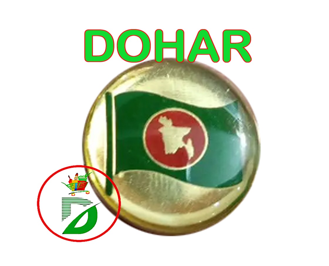 Picture of Golden Bangladesh Flag Coat Pin/ Hijab Pin with Silica Gel Broaches (01 pcs)