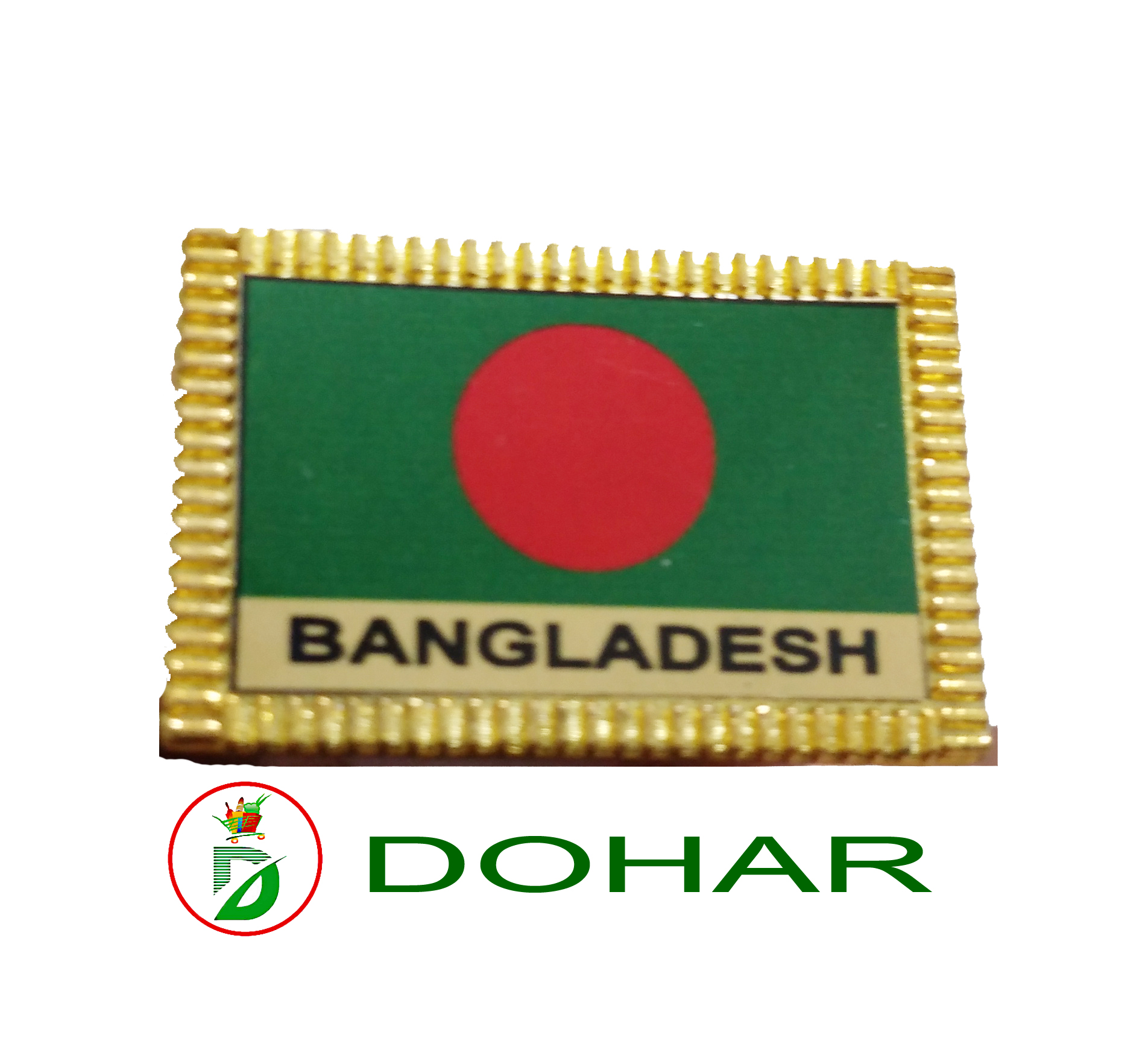 Picture of Bangladesh Flag Rectangular Coat Pin/ Hijab Pin Brooches (01 pcs)