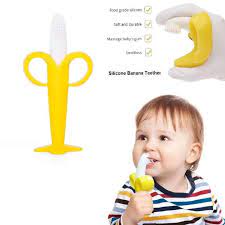Picture of Cartoon Banana Shape Silicone Baby Soft Teething Toy Chewing Safety Silicone Baby Teether