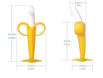 Picture of Cartoon Banana Shape Silicone Baby Soft Teething Toy Chewing Safety Silicone Baby Teether