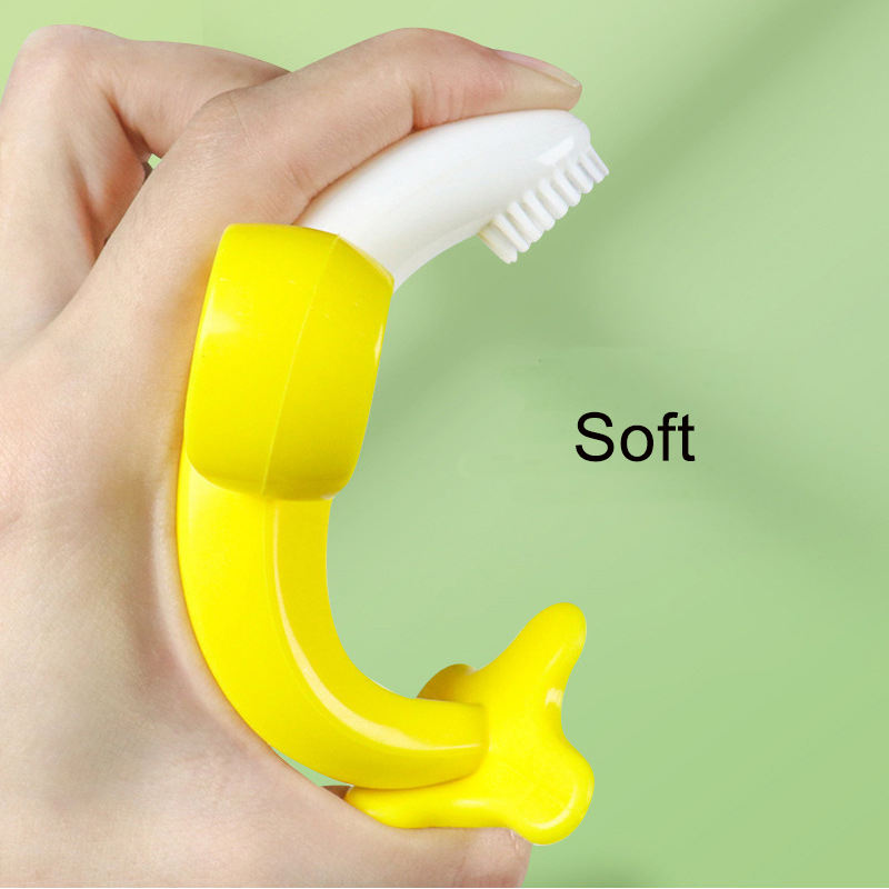 Picture of Cartoon Banana Shape Silicone Baby Soft Teething Toy Chewing Safety Silicone Baby Teether