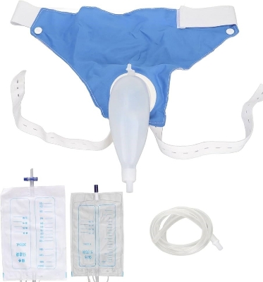Picture of Reusable Silicone Urine Collector Portable Wearable Female Male Urinary Drainage Bag 1 Set