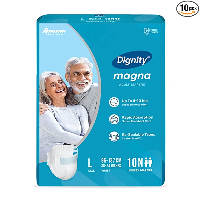 Picture of Dignity Premium Magna Adult Diapers M,L (5-12kg) -10 Pcs