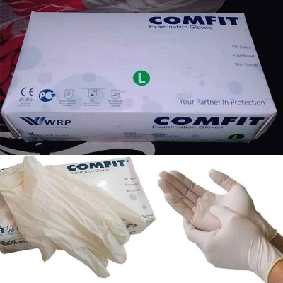 Picture of Comfit Examination  Hand Gloves Made in Malaysia,  100 Pcs Powdered (1box)