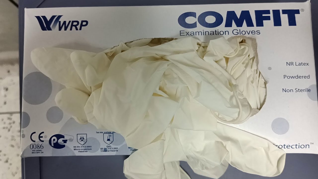 Picture of Comfit Examination  Hand Gloves Made in Malaysia,  100 Pcs Powdered (1box)